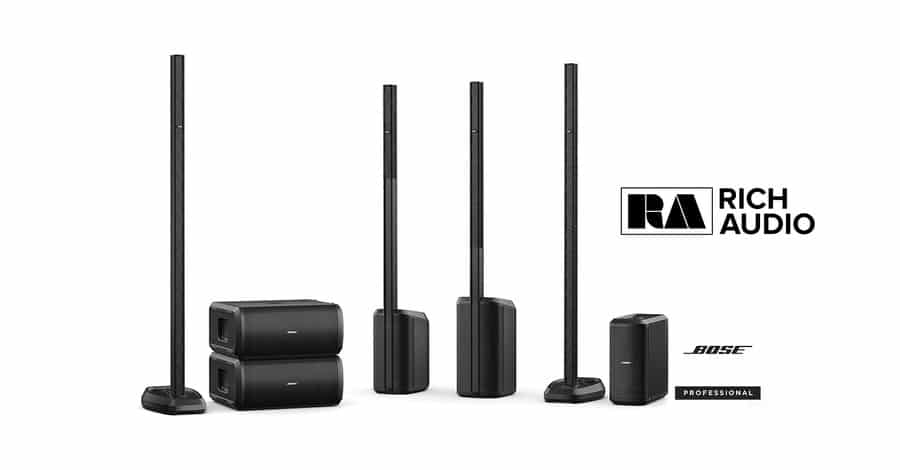 Bose Professional Portable PA lineup — Rich Audio, authorised NZ Bose Professional dealer